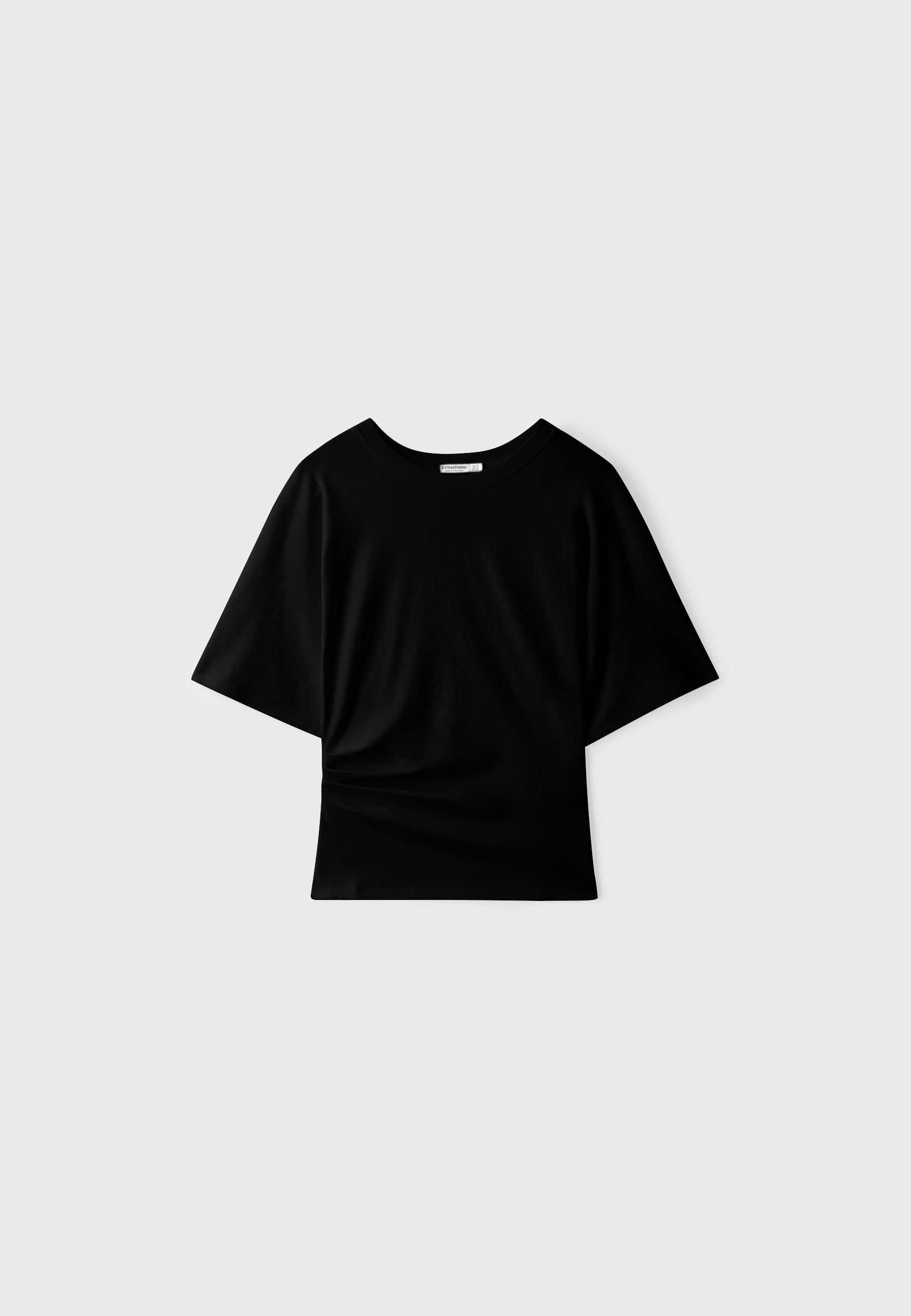 B08 Cap sleeve T-shirt — Black