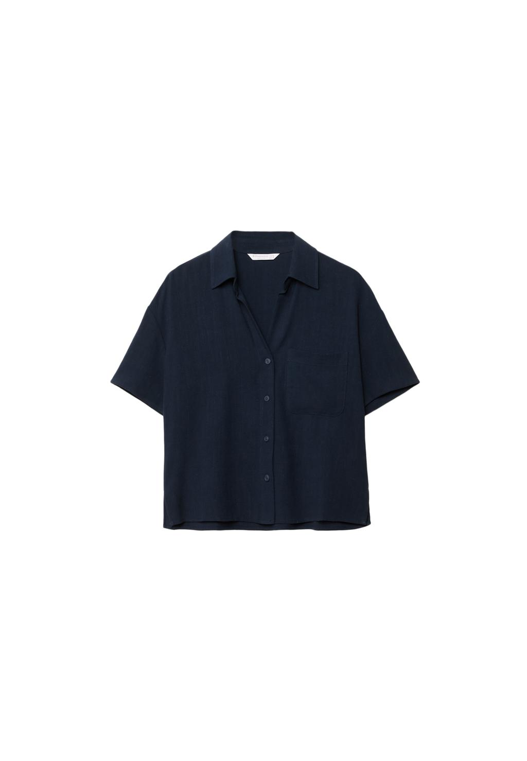 Chemise à manches courtes en lin