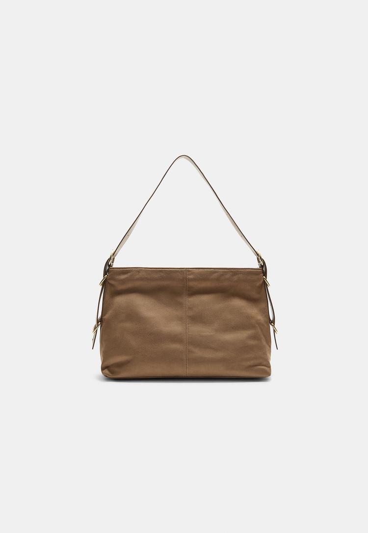 Stradivarius Kabelka Na Rameno S Kroužky Beige Os