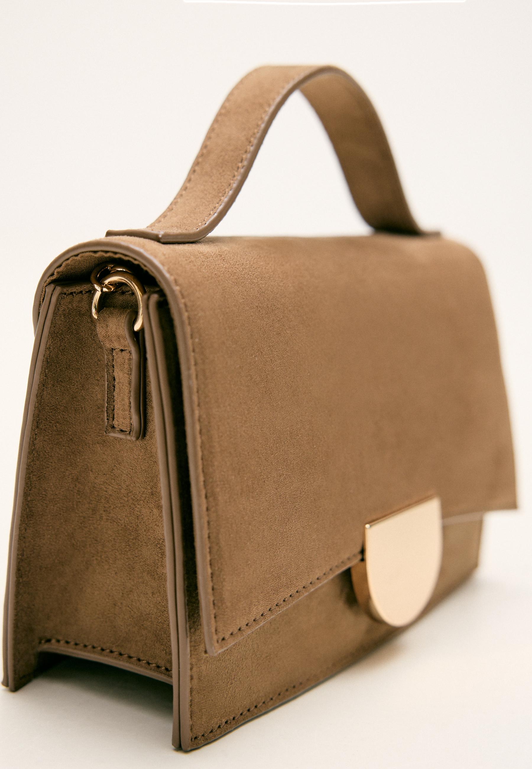 Rigid mini crossbody bag — Beige