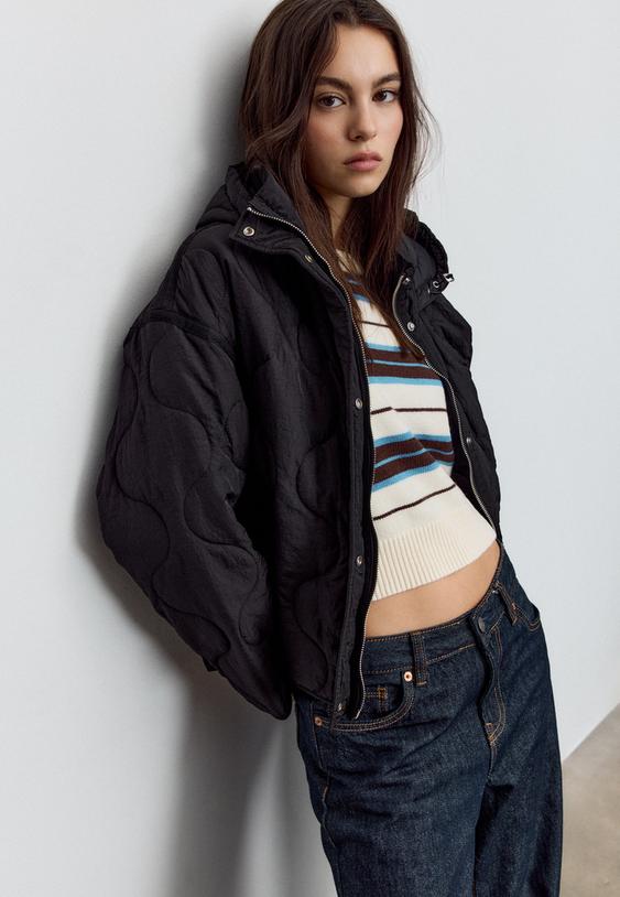 puffer jacket with hood