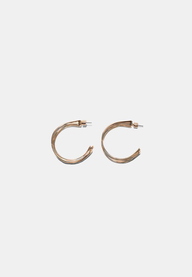 Stradivarius Σκουλαρίκια Κρίκοι Χρυσαφί Os