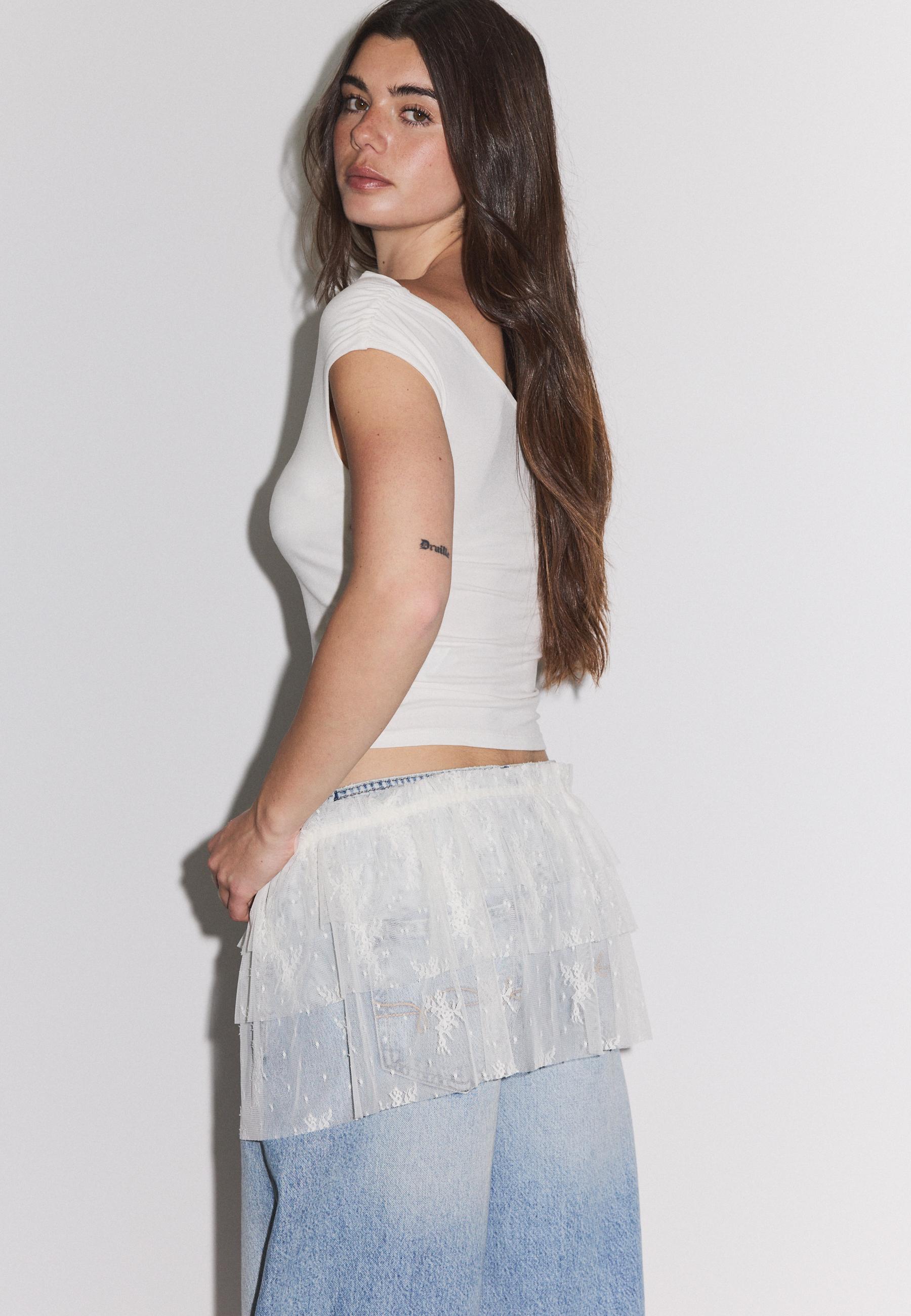 Lace pareo skirt — Ecru