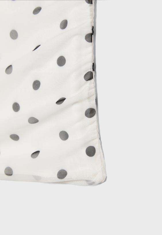 Puantiye desenli halter top - Görsel 11