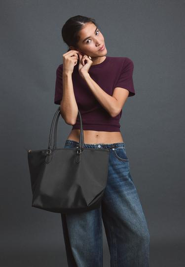 Contrast crossbody shopper bag — Dark grey 2