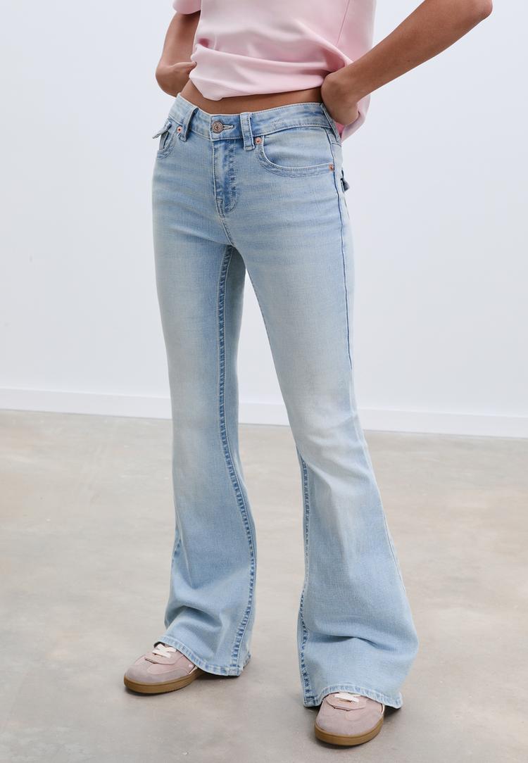 d04 jeans flare low waist