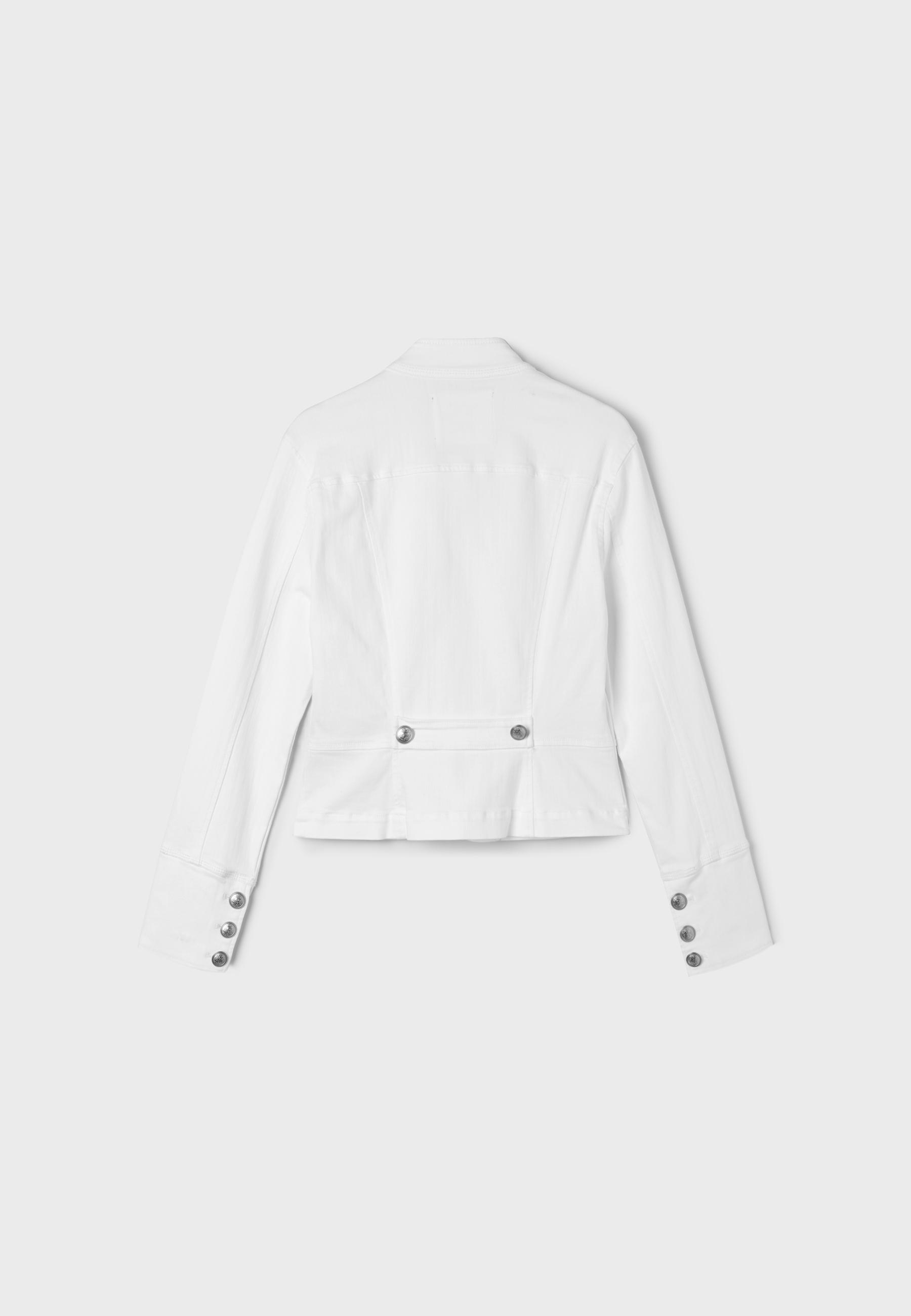 Buttoned denim jacket — White