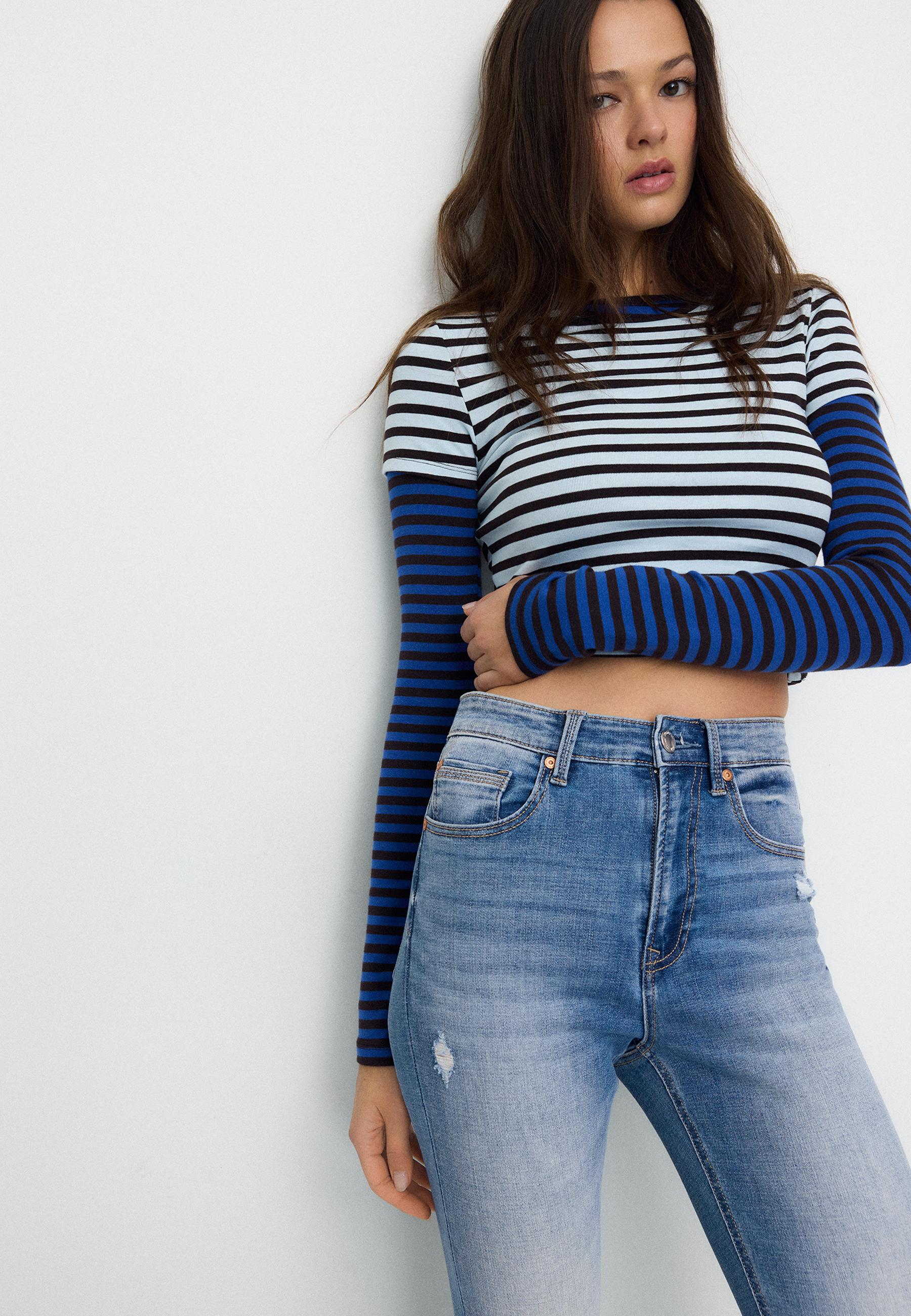 D09 süper yüksek bel skinny jean - Görsel 4