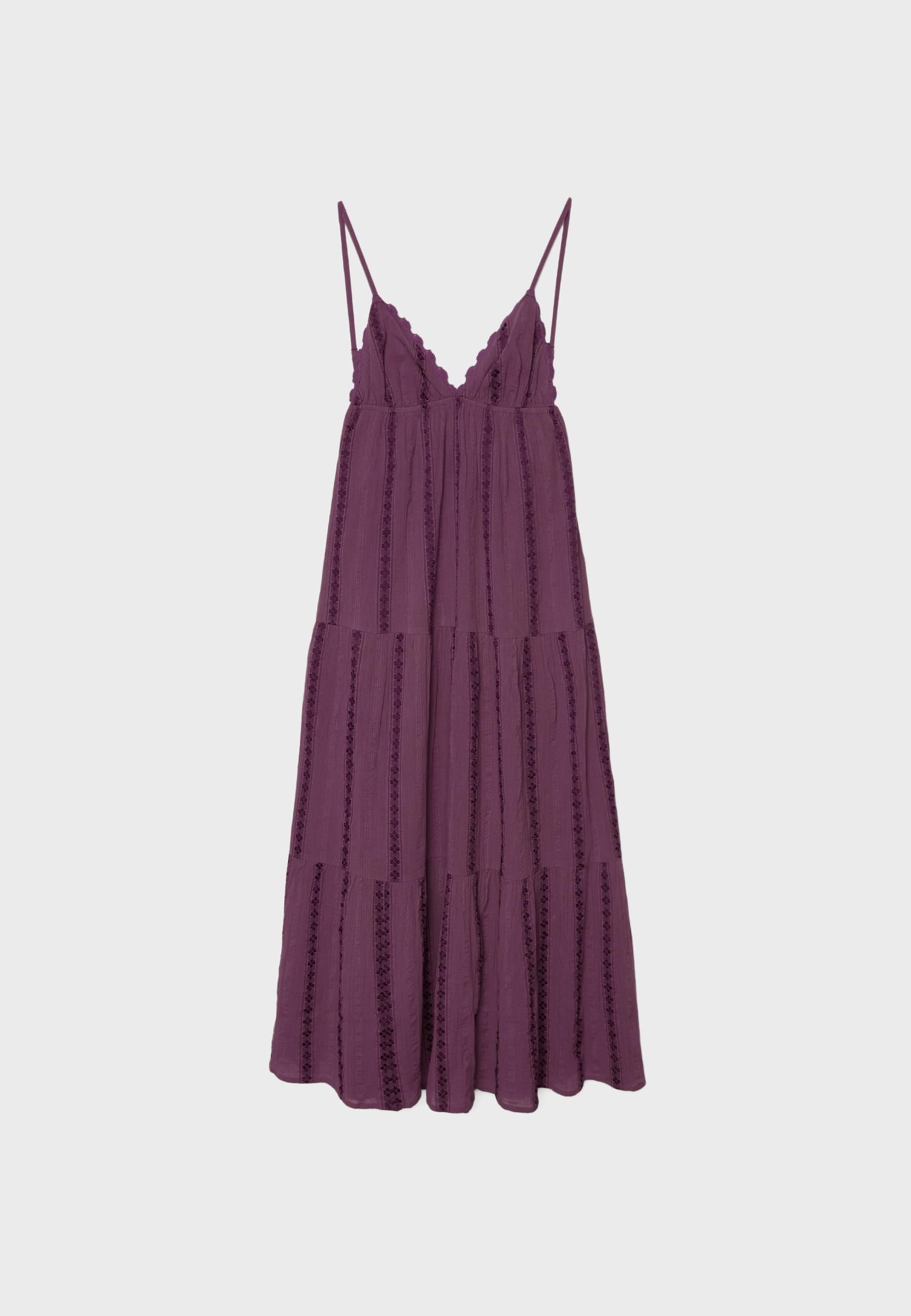 Long flowing dress with open back — Purple