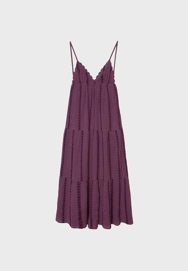 Flowing maxi dress with open back — Purple 7