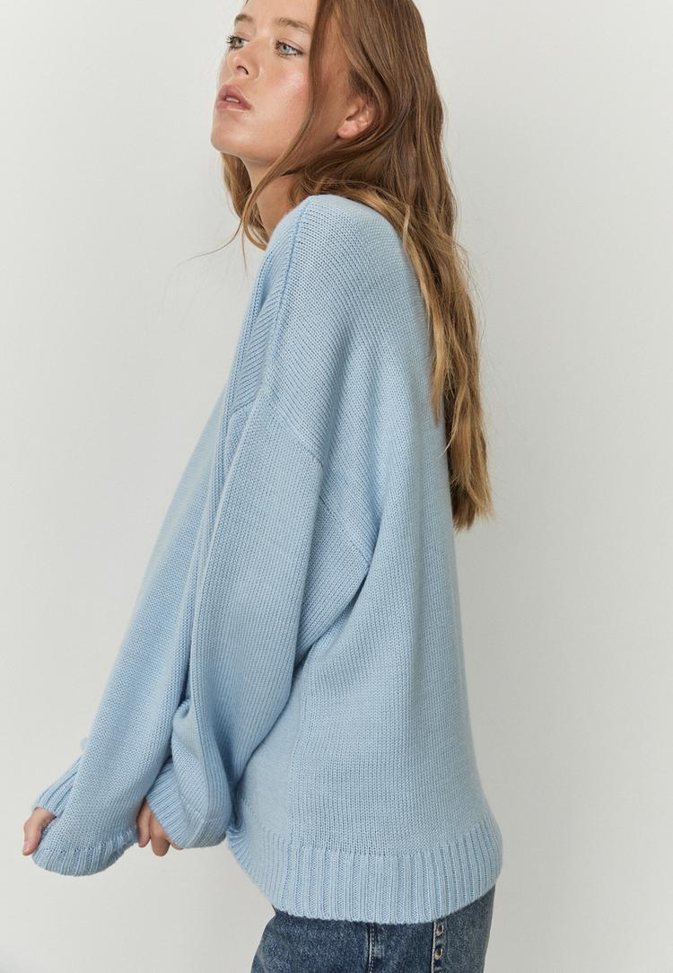 maglia ampia con collo rotondo