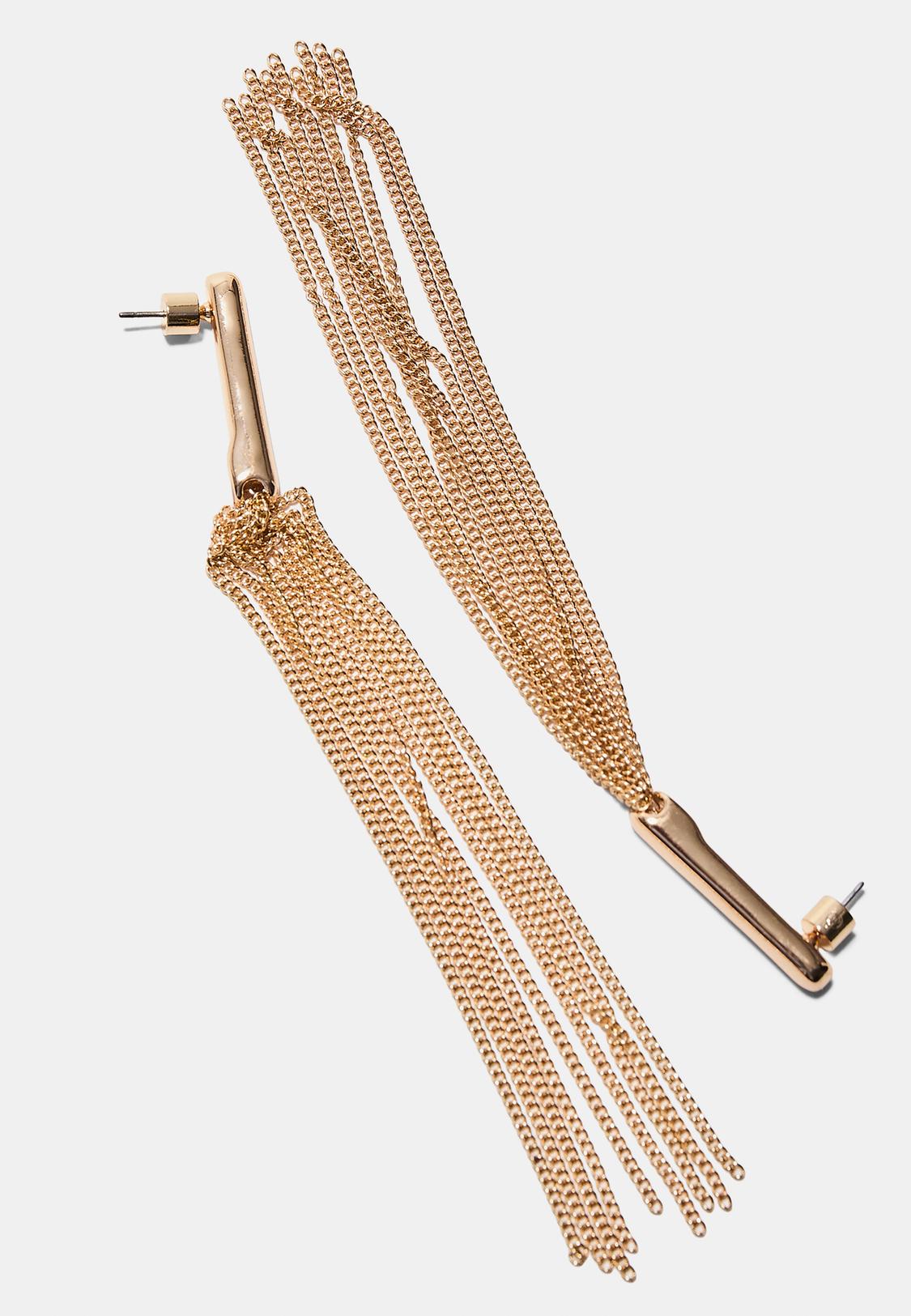Pilgrim ELIYAH CHAIN - Orecchini - gold-coloured plated/dorato Pilgrim ELIYAH CHAIN - Orecchini - gold-coloured plated/dorato