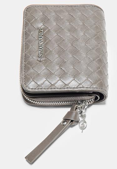 Braided effect card holder purse — Dark grey 3