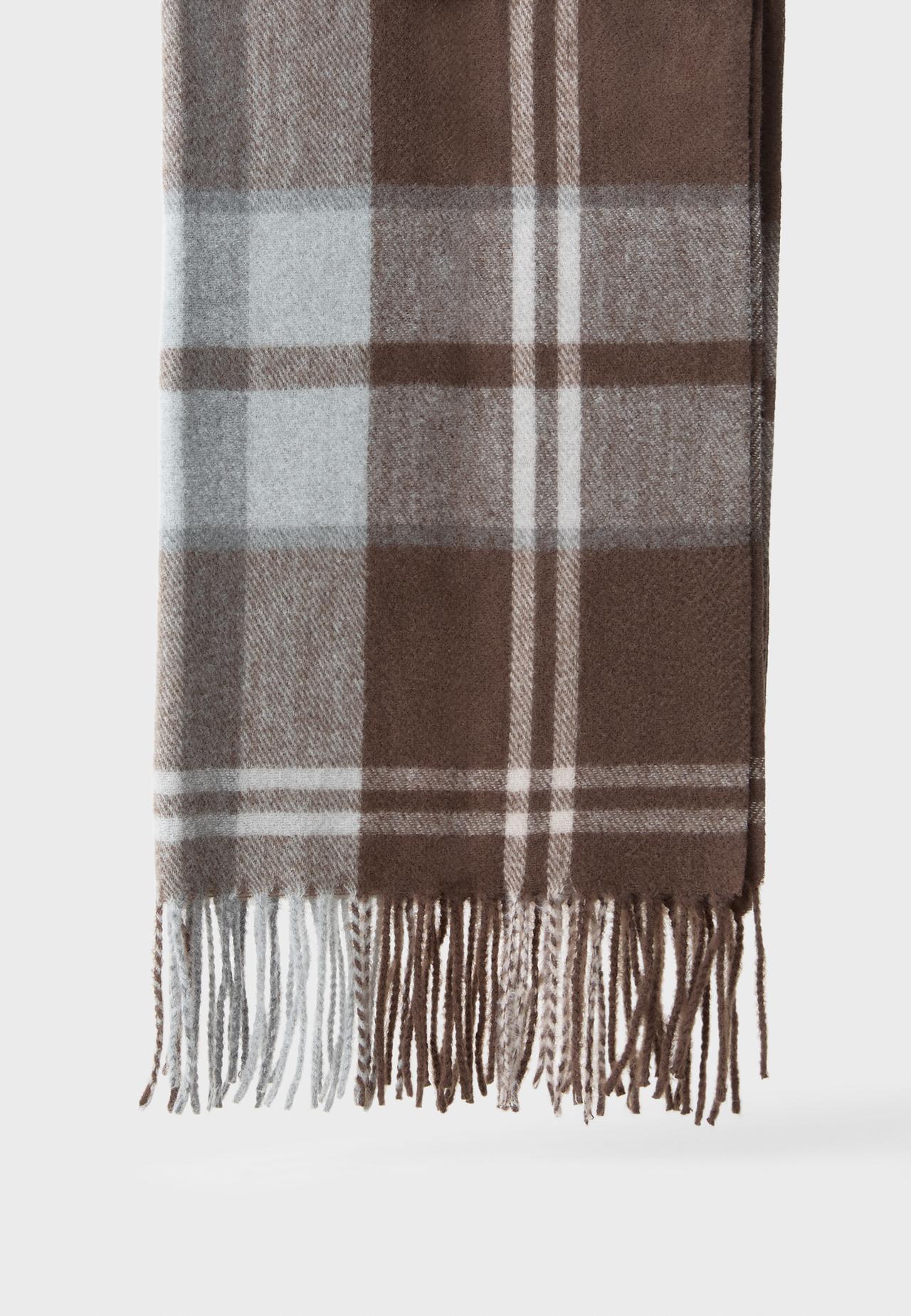 Checked scarf — Brown