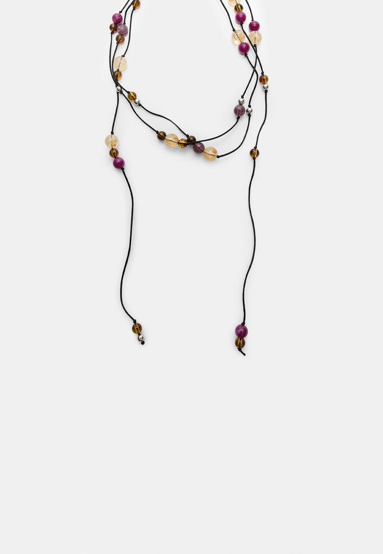 ketting met koorden en kralen