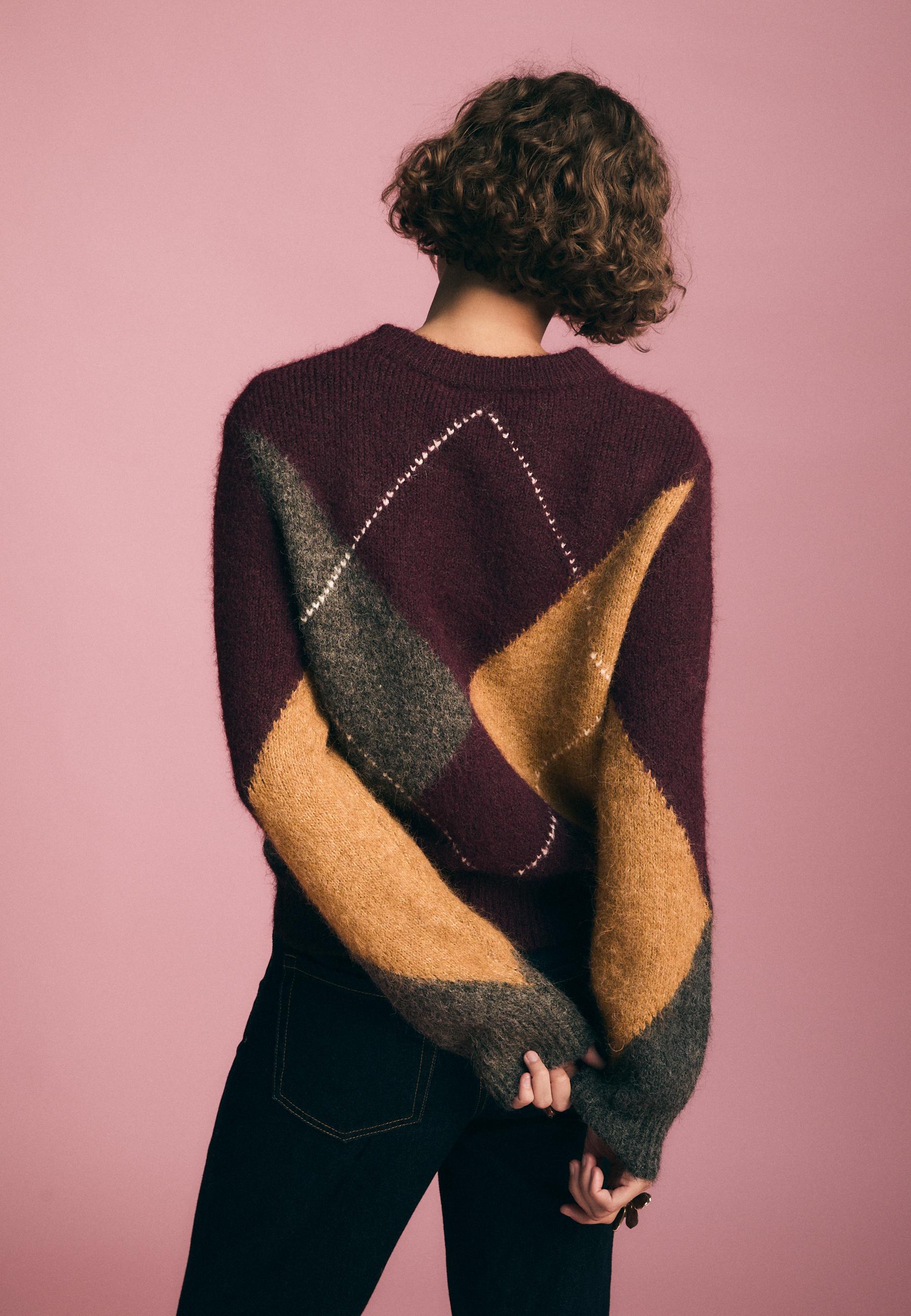 Argyle knit sweater - Women's fashion | Stradivarius Romania