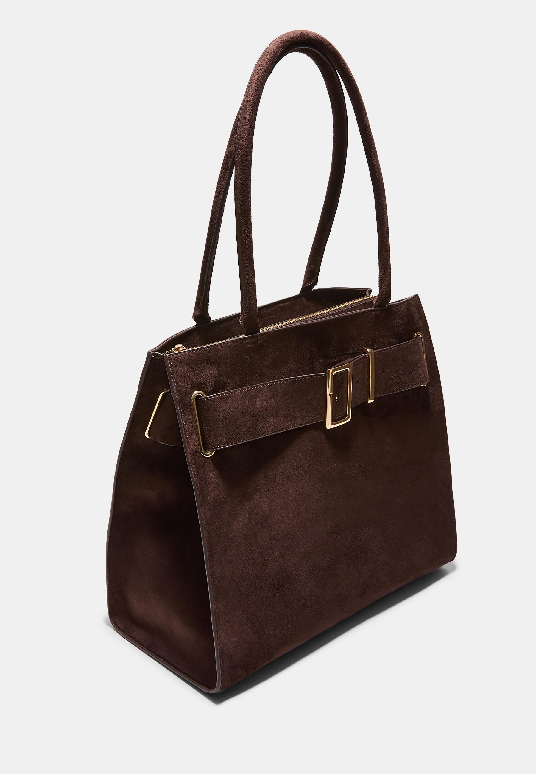 Toka detaylı şehir shopper çantası - Görsel 4