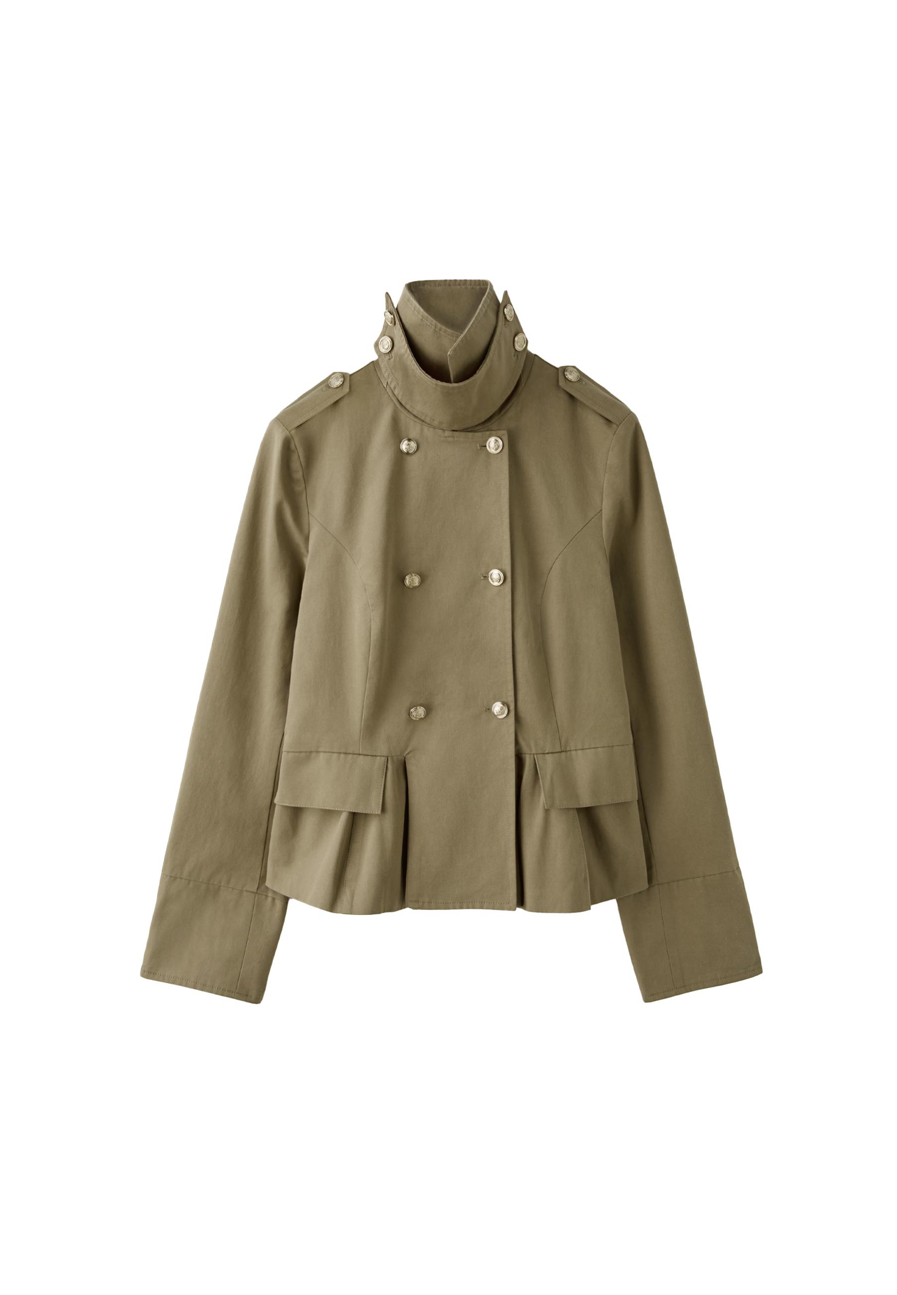 Fitted button-up blazer — Beige