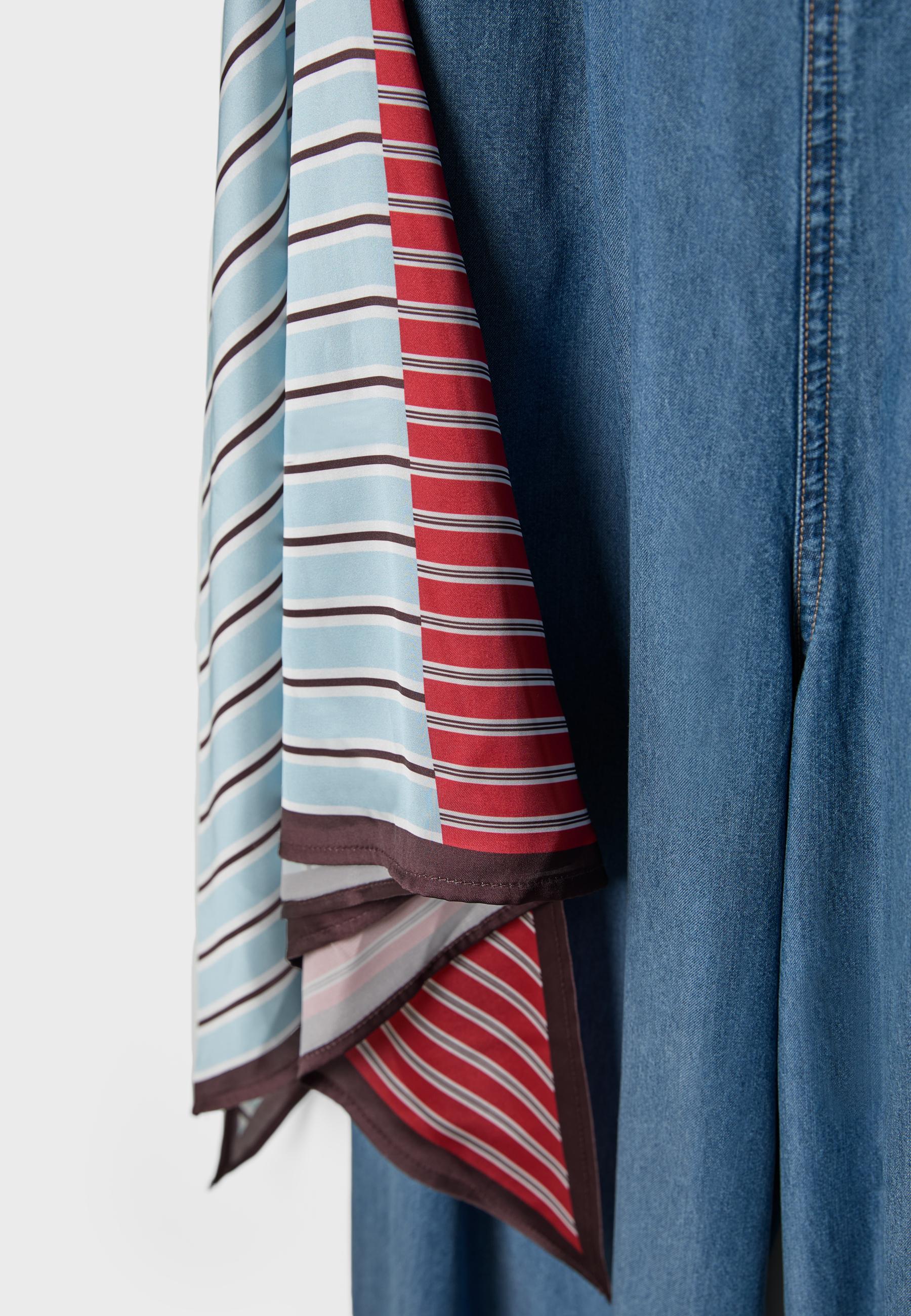 Halter fular denim tulum - Görsel 8