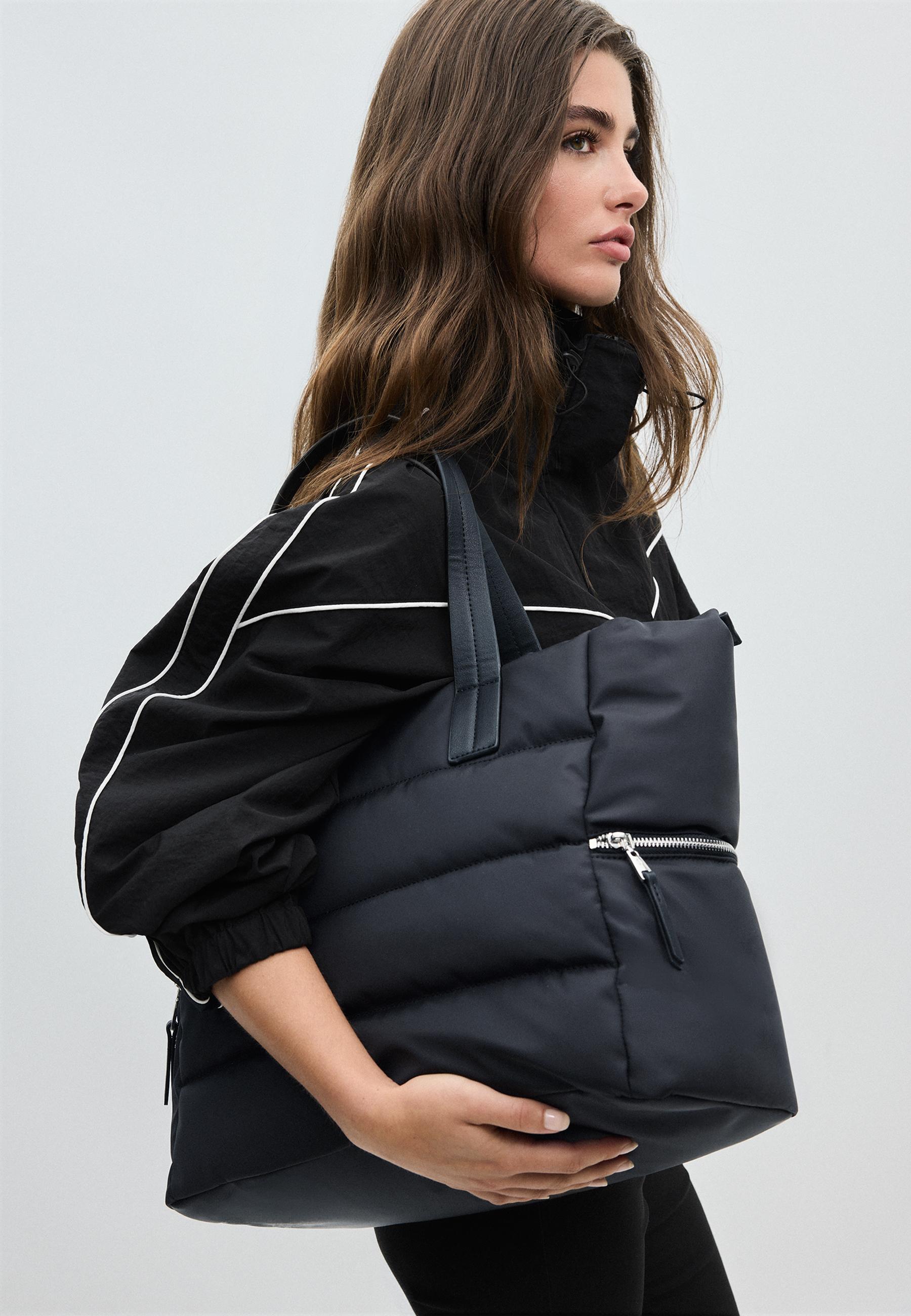 Kapitone shopper omuz çantası