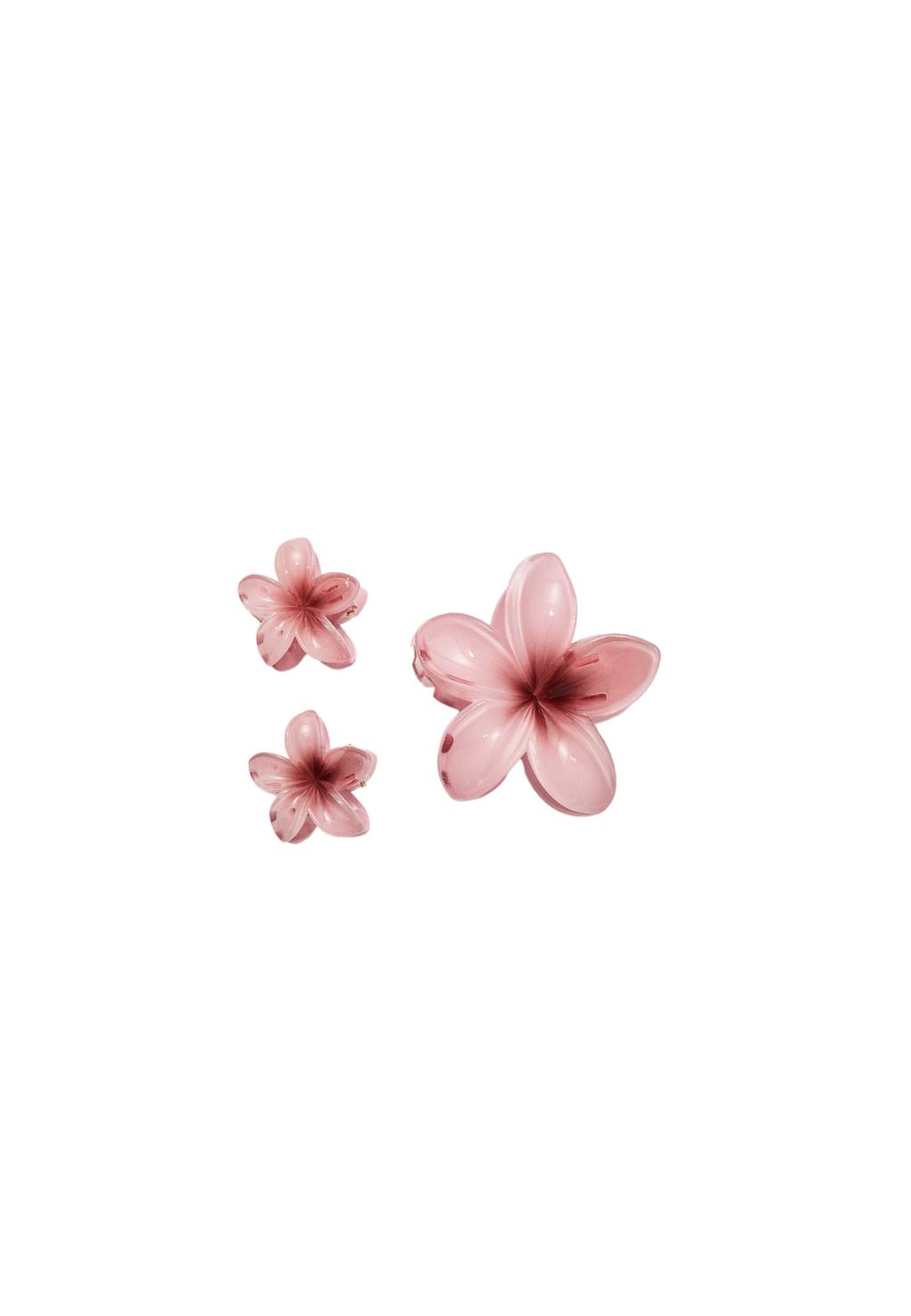 Set 3 pinzas de pelo flor