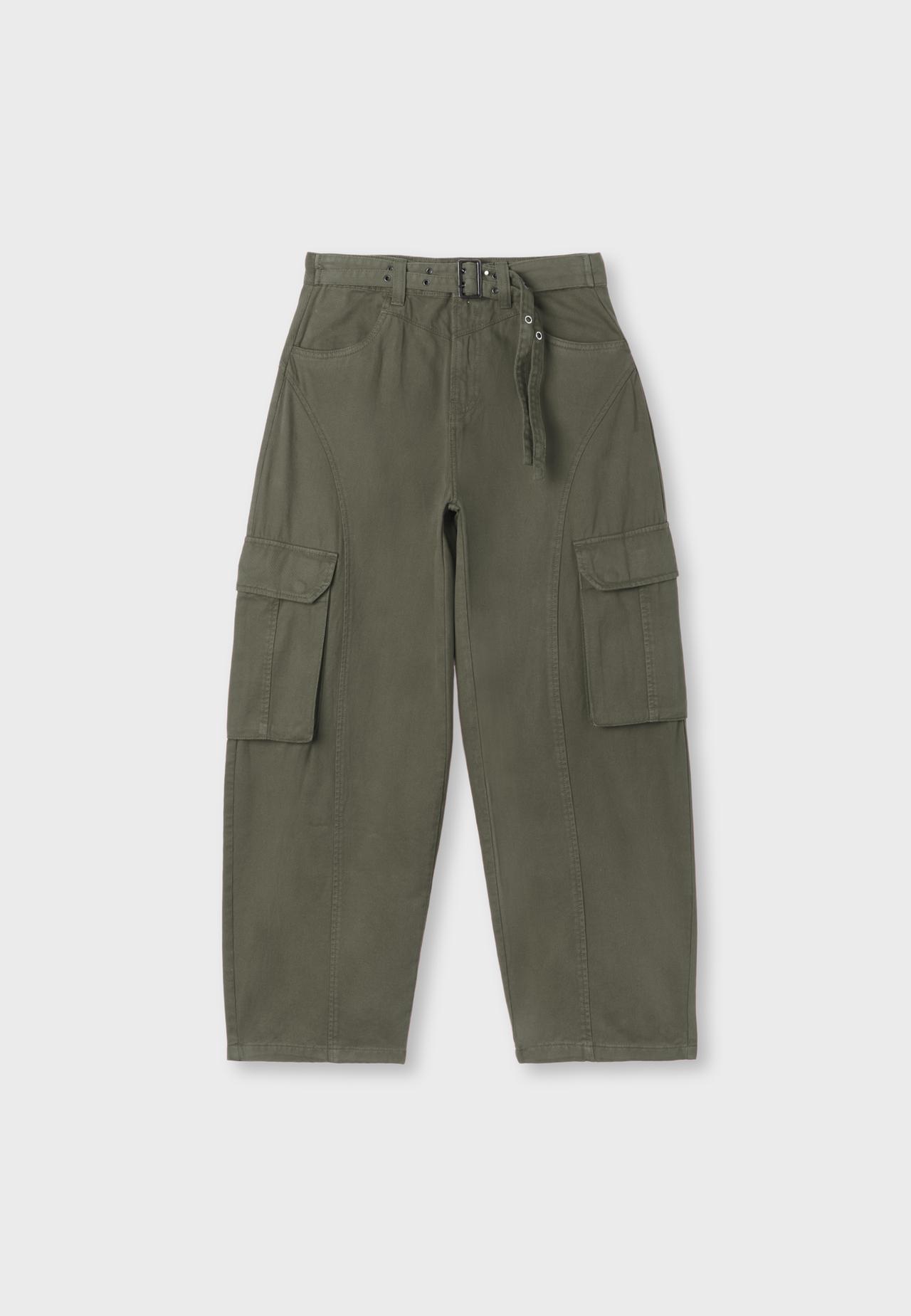 Barrel cargo trousers — Khaki
