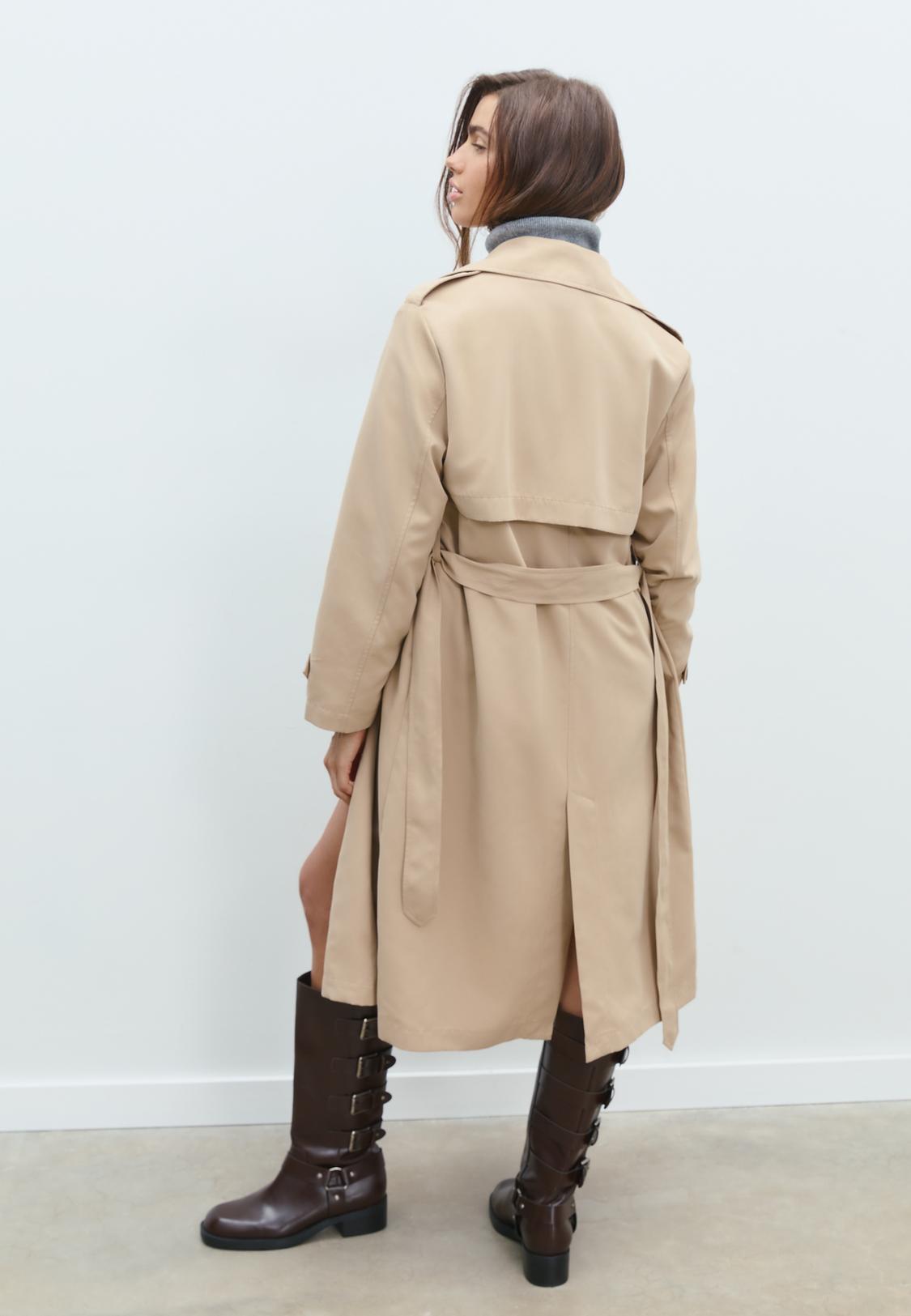 Trench fluide long Mode femme Stradivarius België Belgique