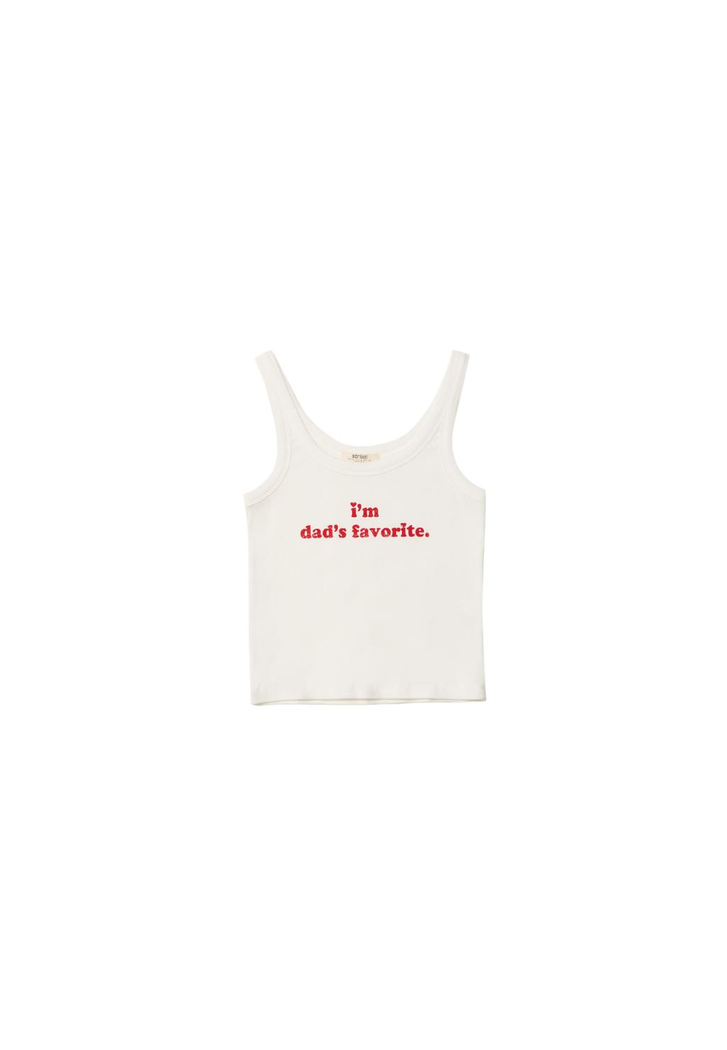 Strappy top with slogan