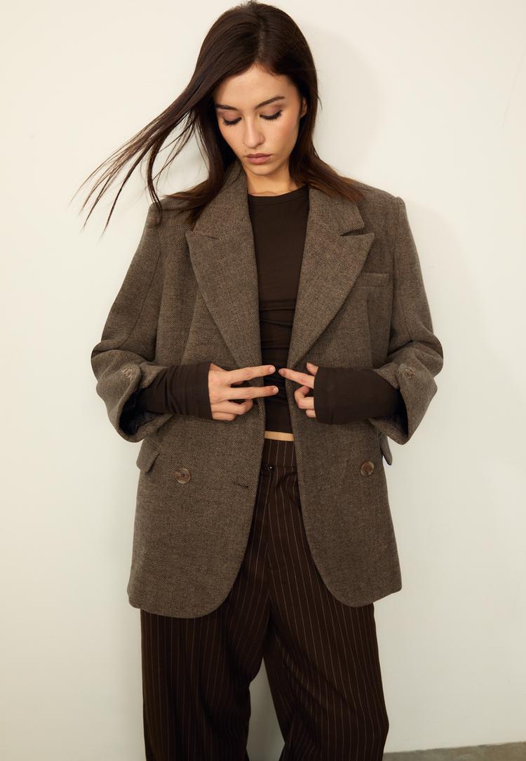 americana oversize cruzada espiga