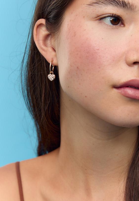 set 9 pendientes corazon y aros