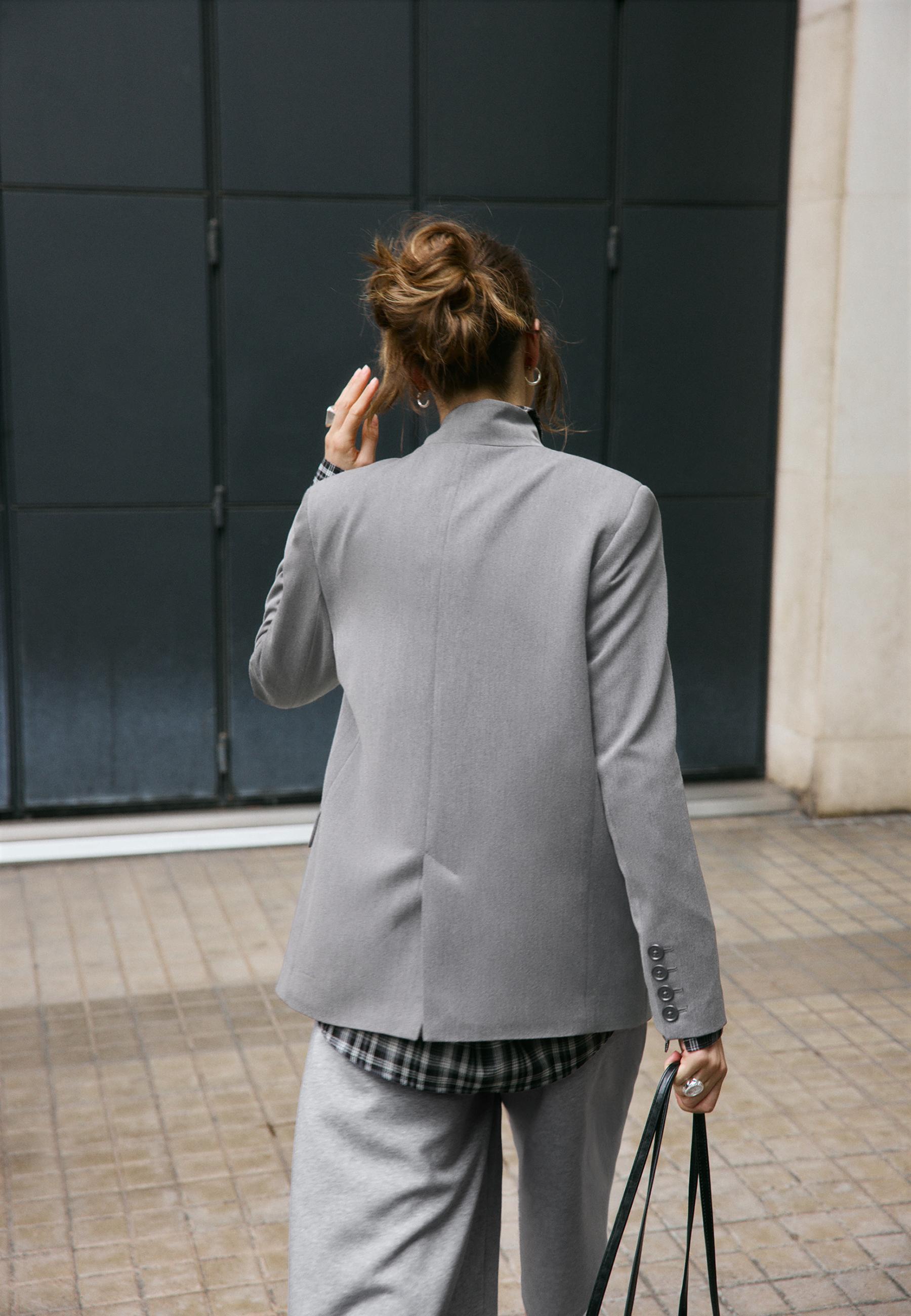 Stradivarius Asimetrik blazer ceket görsel 7