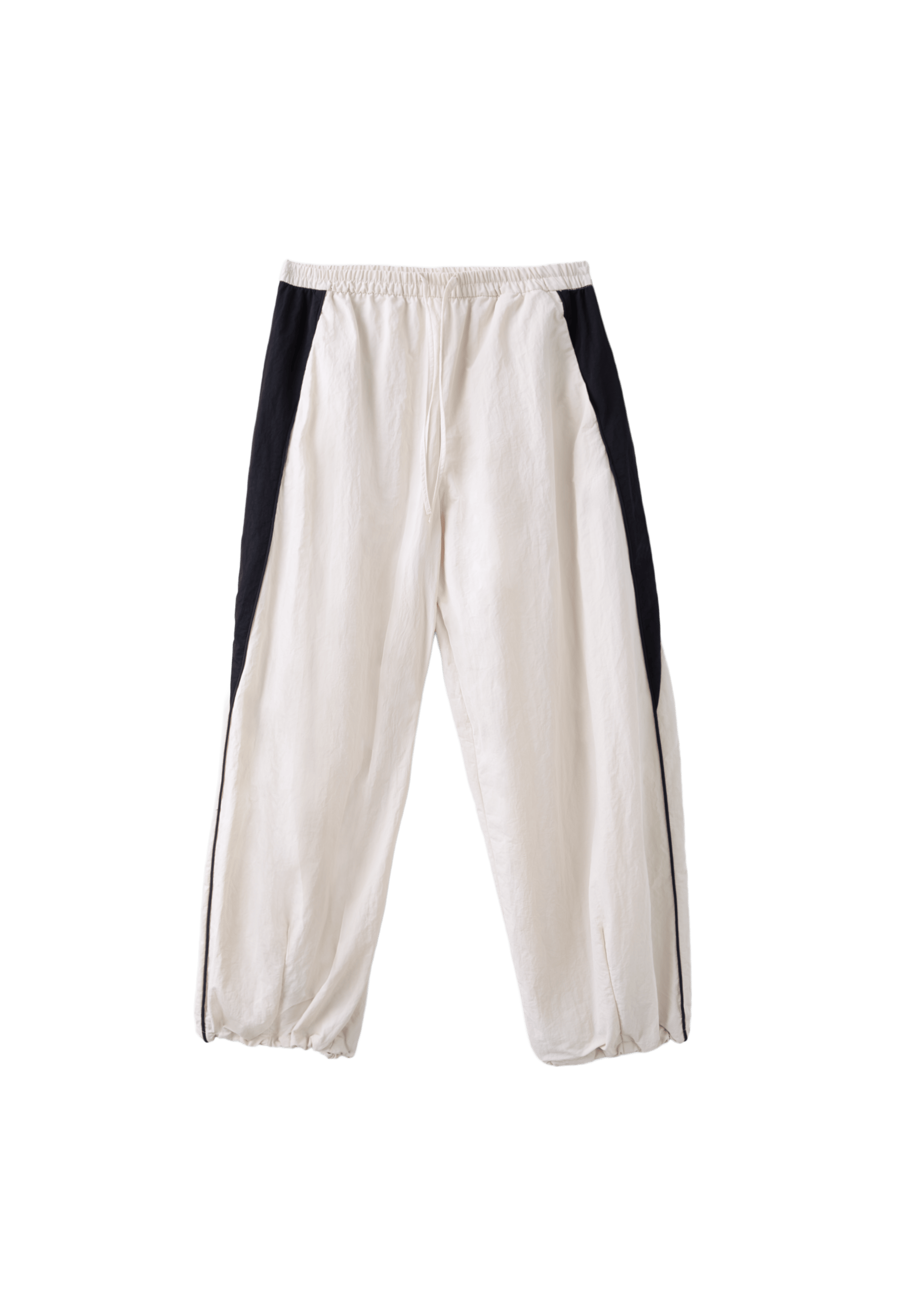 Contrast jogger trousers — Ecru