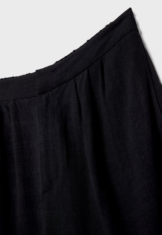 Keten karışımlı culotte pantolon_2