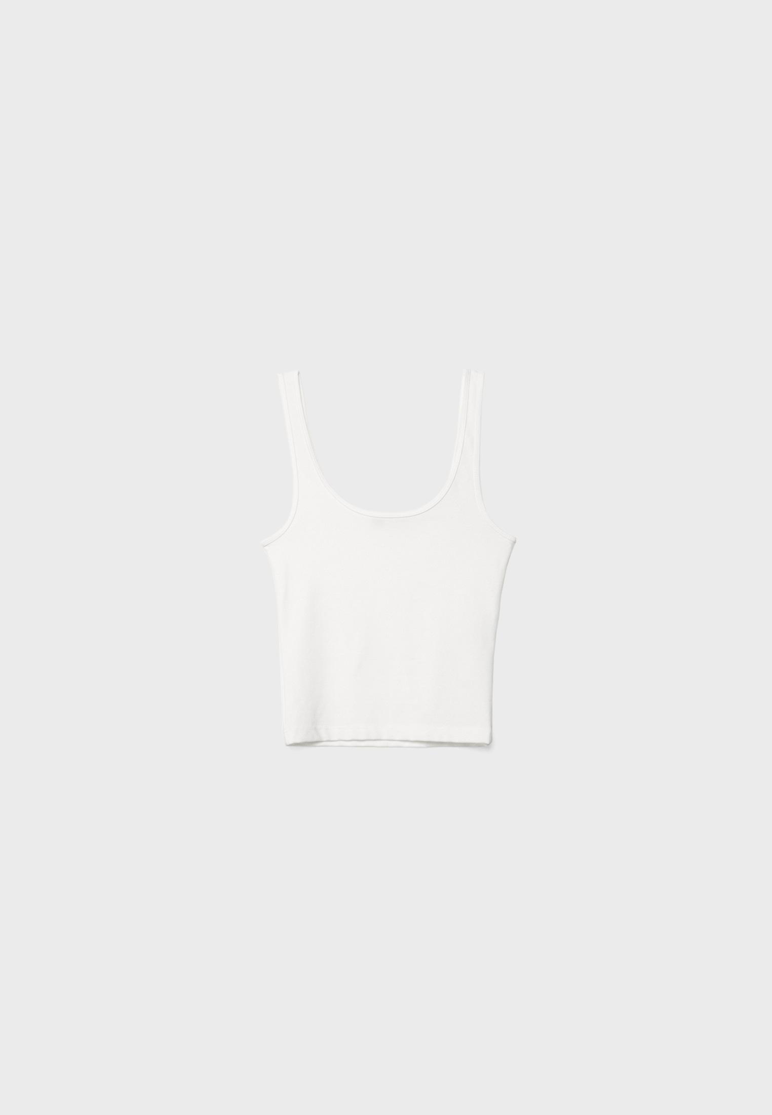 Polyamide T-shirt — Ecru