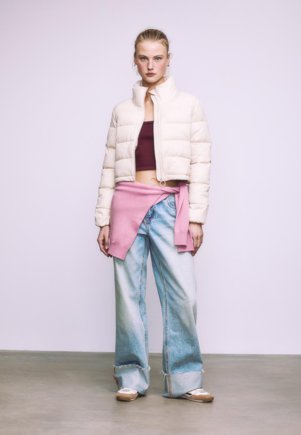 Cazadora acolchada cuello subido