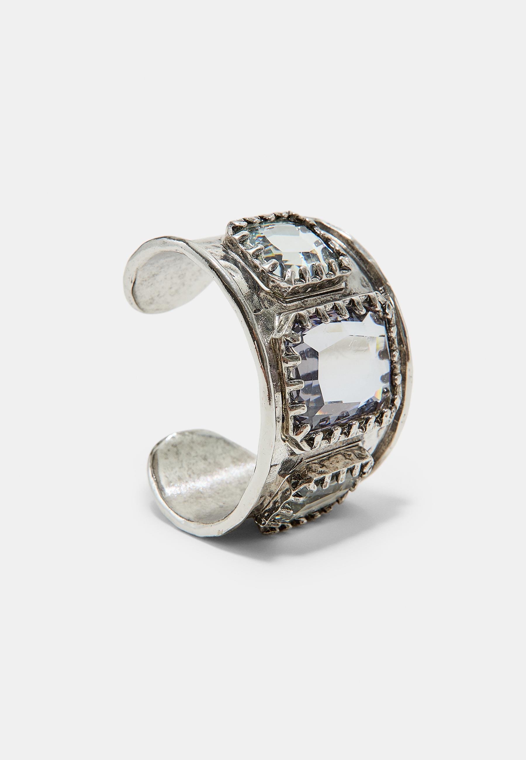 Jewel cuff — Grey