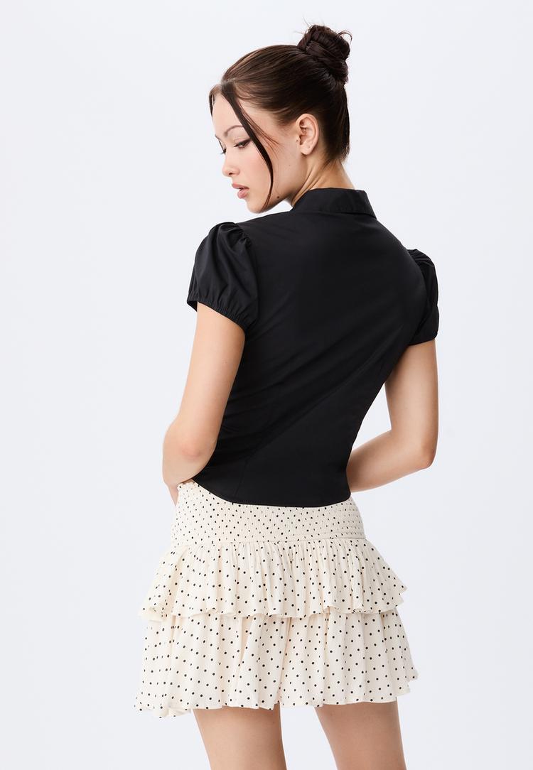 falda pantalon mini volantes