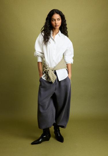 Adjustable regular poplin shirt — White 2