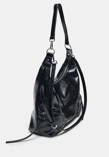 Shoulder bag with zips — Black 3