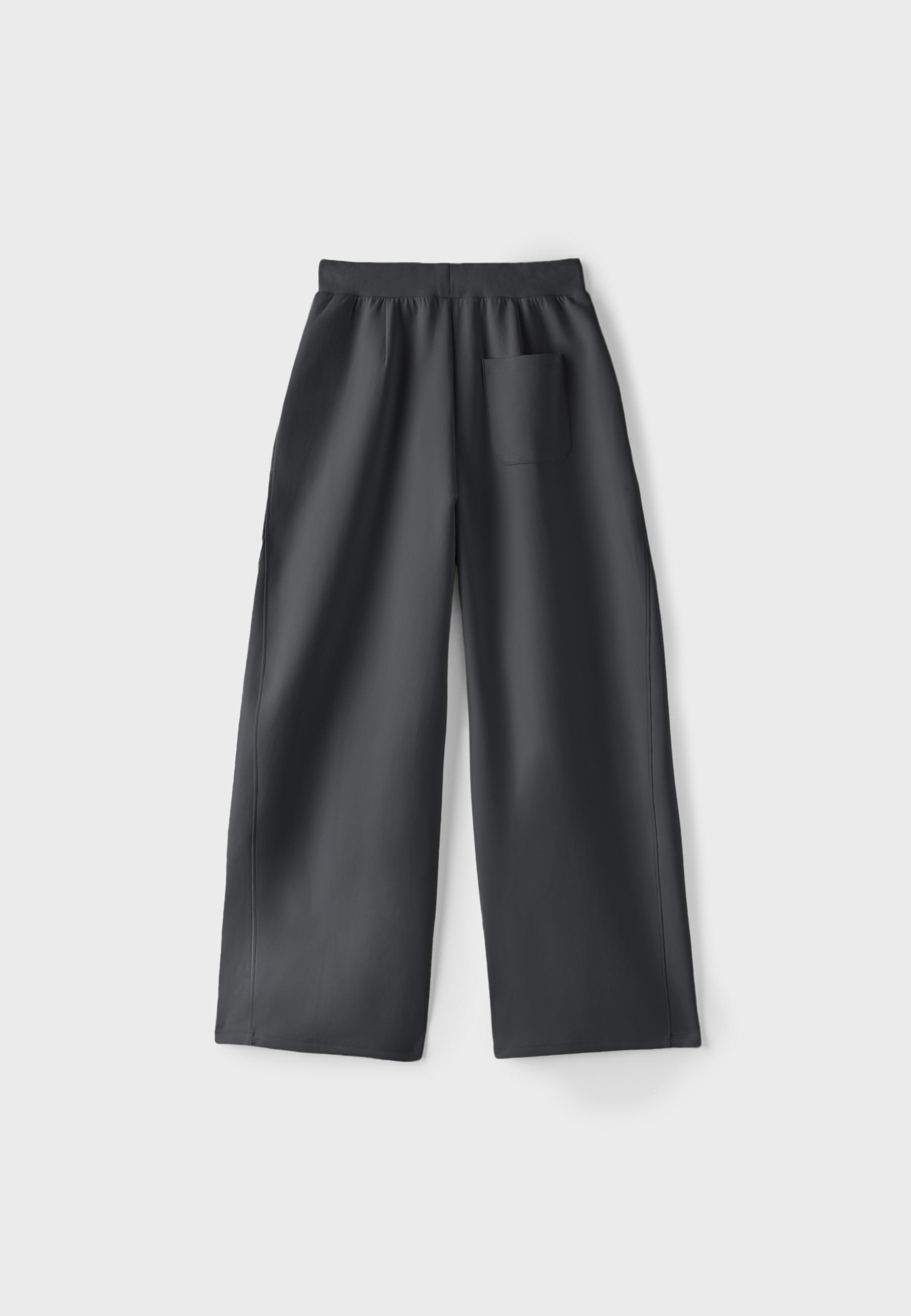 Wide-leg barrel jogger trousers — Dark grey