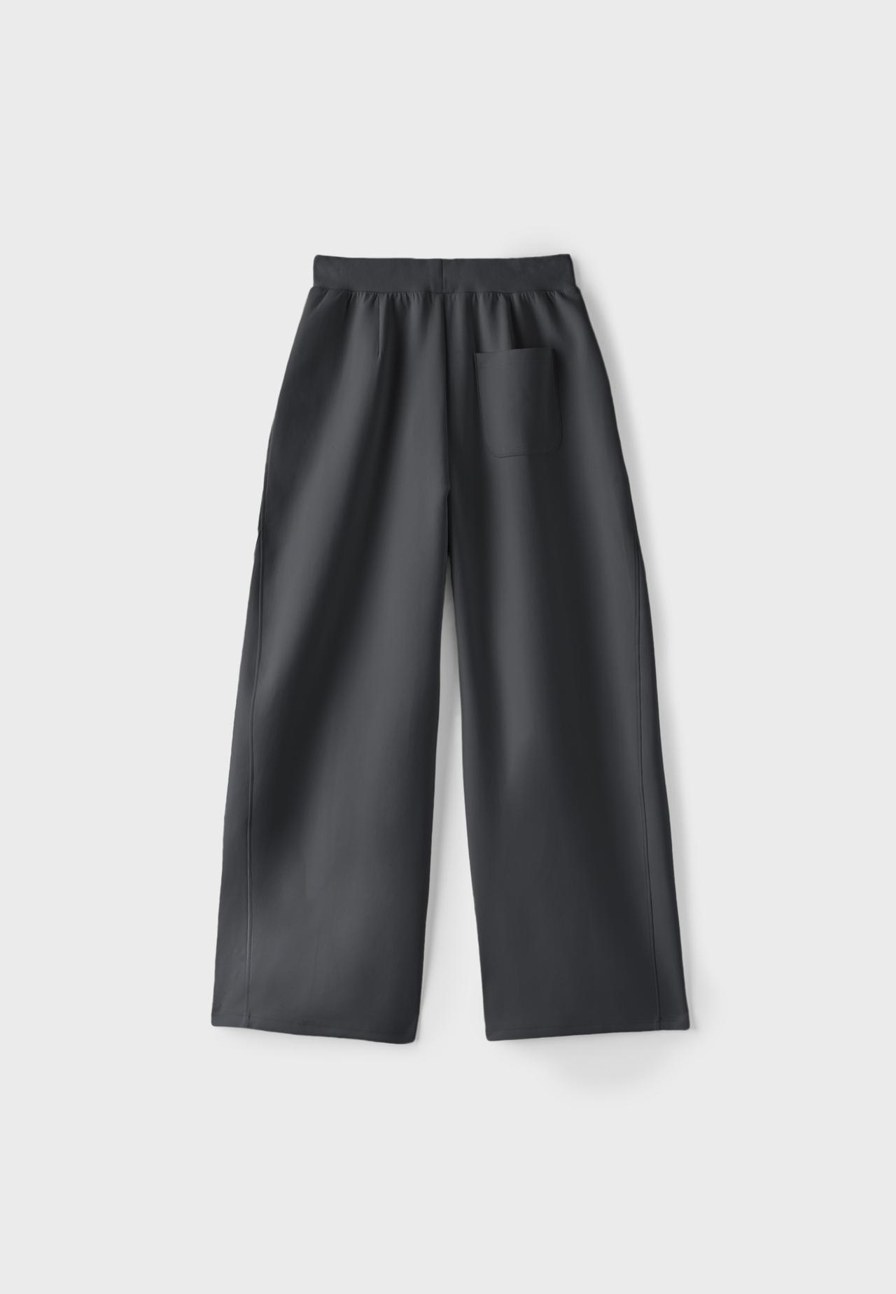 Wide-leg barrel jogger trousers — Dark grey