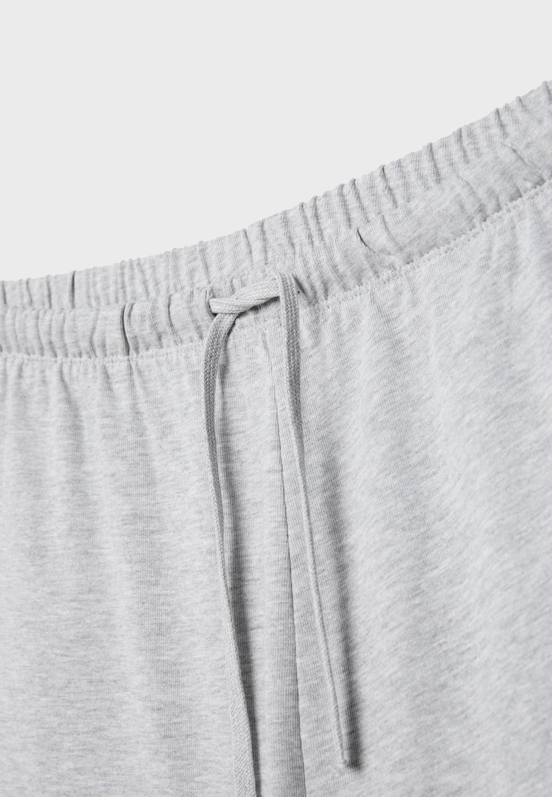 Wide-leg jogger trousers — Grey melange