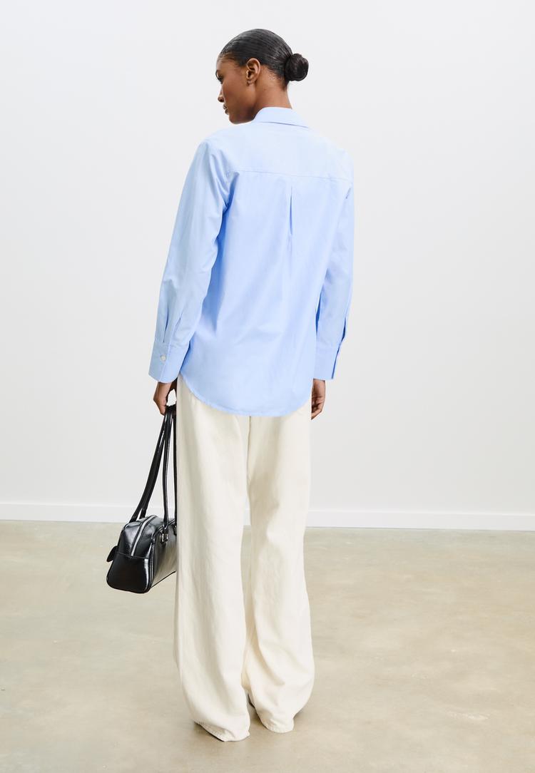 basic poplin shirt with pocket