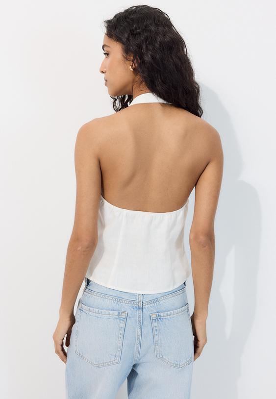 top qipao halter botones