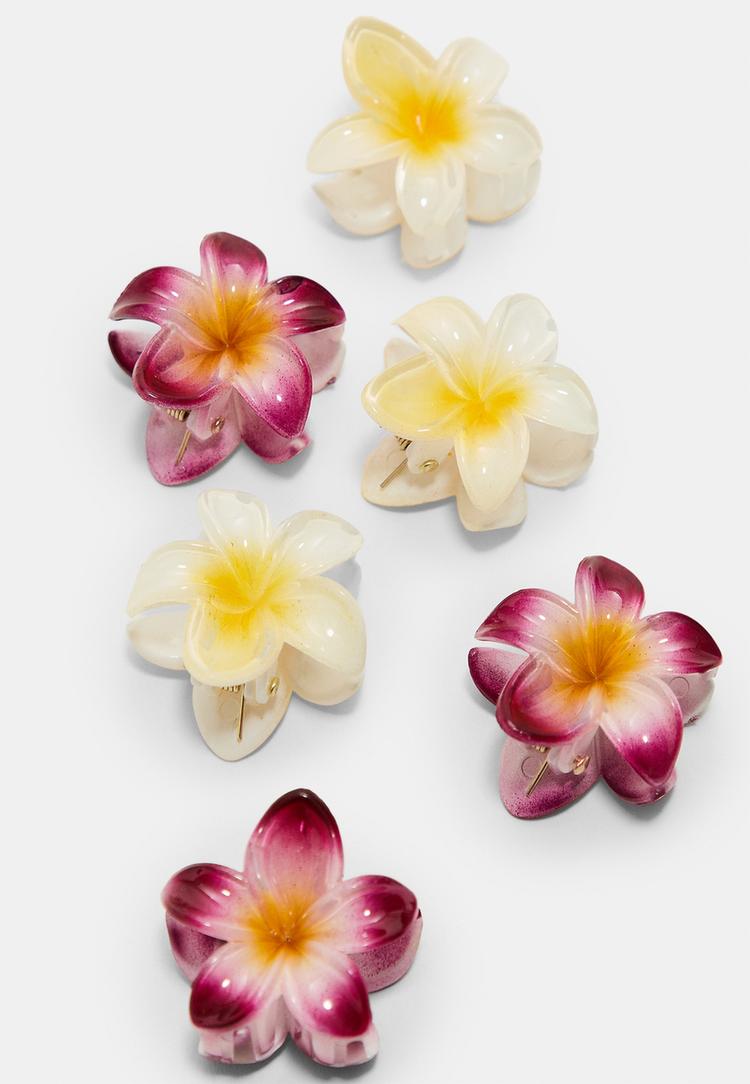 conjunto de 6 mini pincas flor
