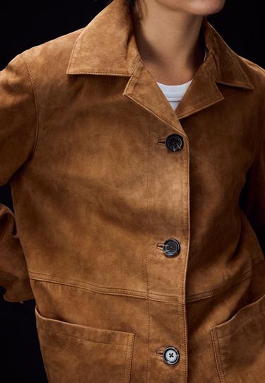 Leather pocket jacket — Brown 7