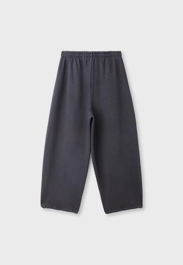 Plush acid wash joggers with toggles — Dark grey 8