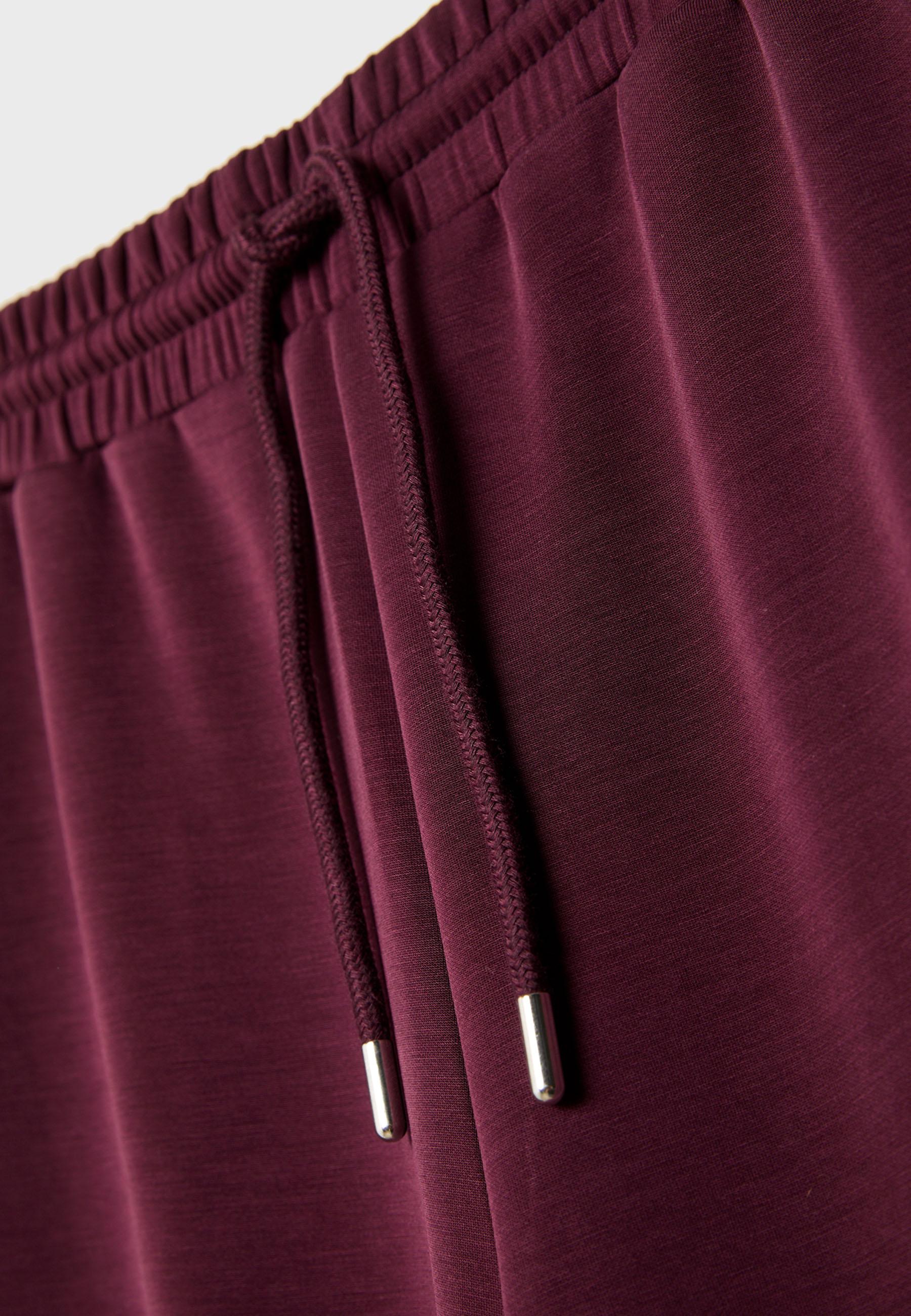 Soft-touch palazzo joggers — Purple