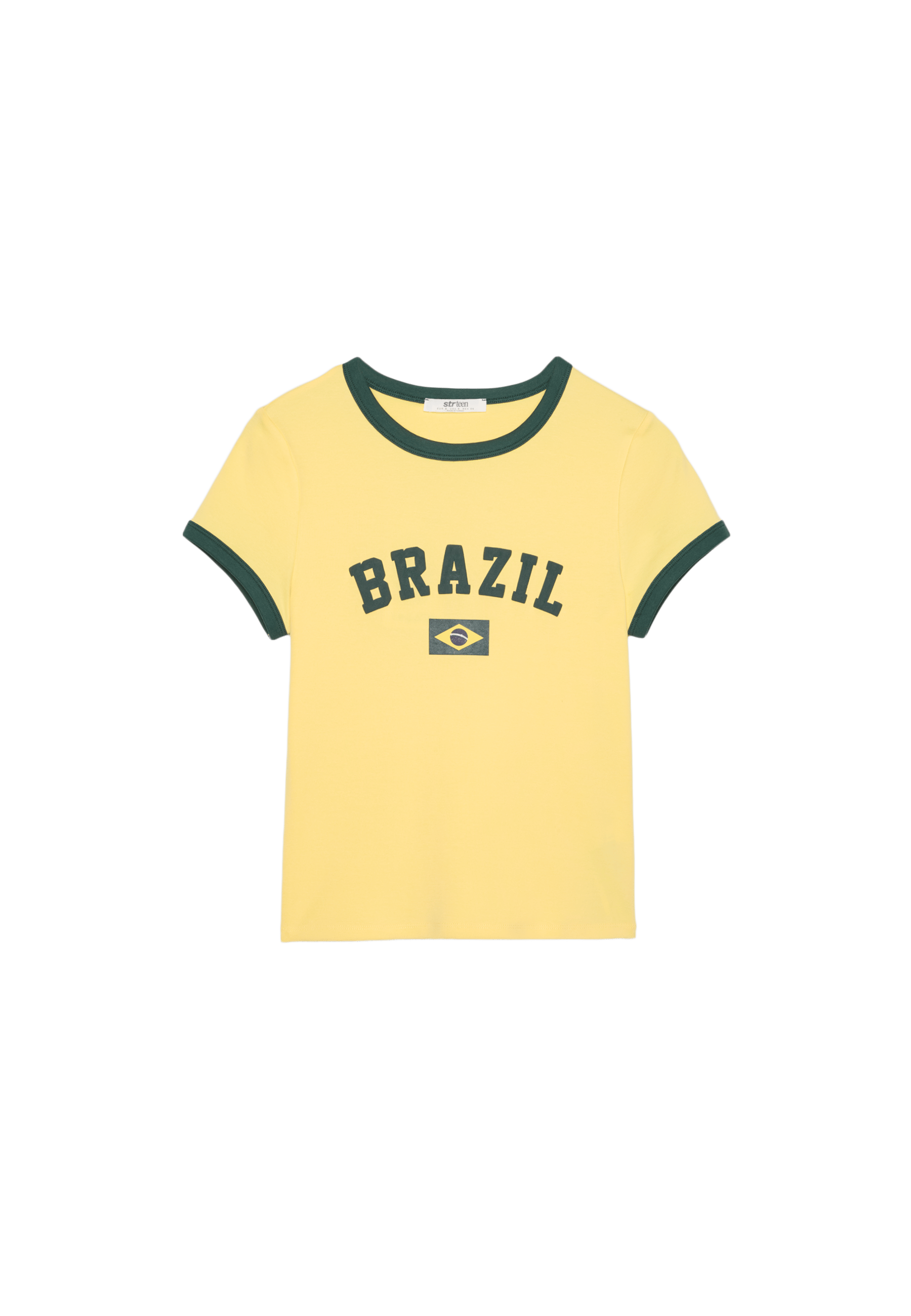Printed short sleeve T-shirt — Gold