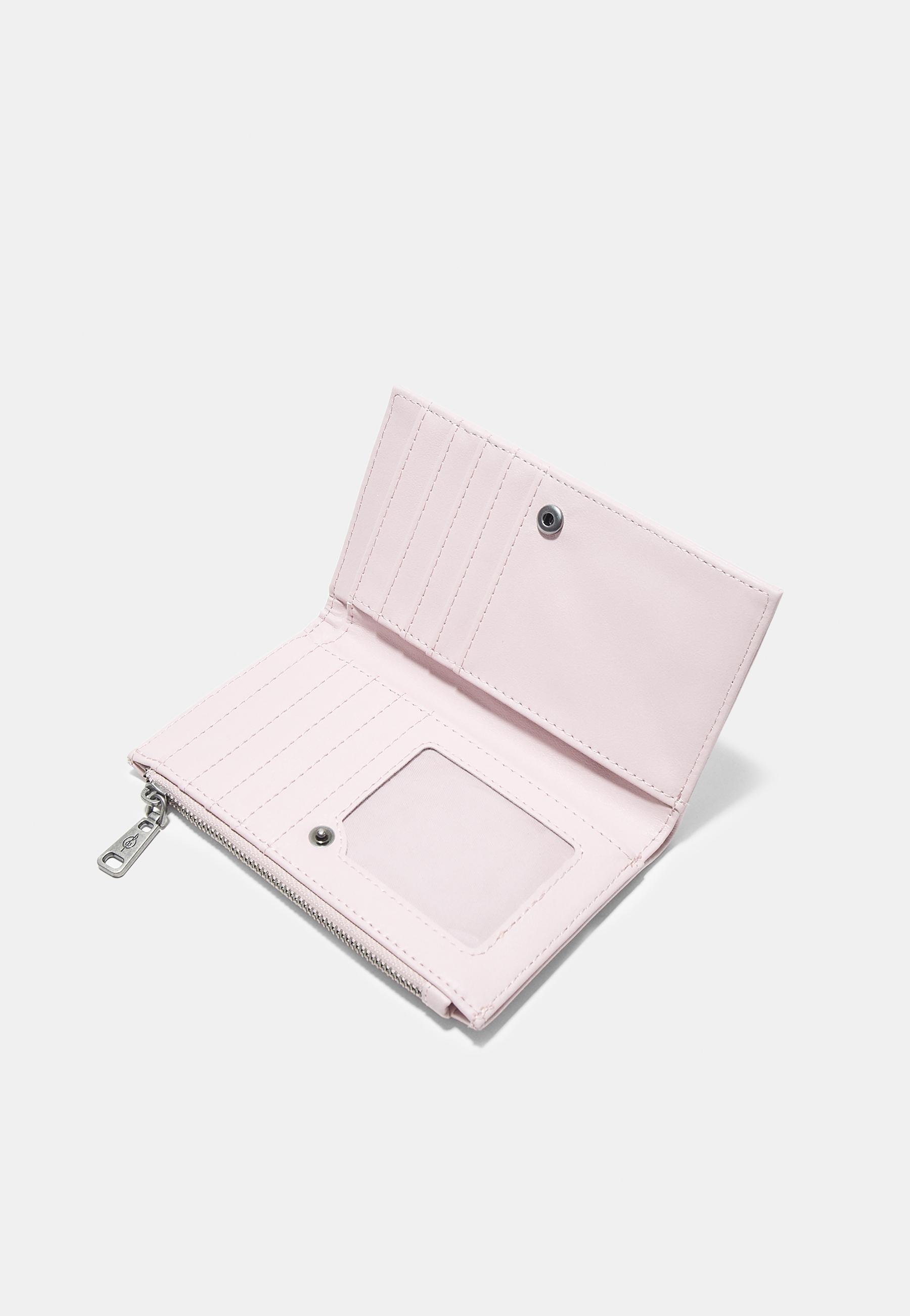 Basic zip-up purse — Pastel pink